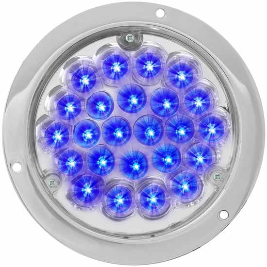 4 Inch Round 24 LED Marker Light W/ Chrome Die Cast Housing