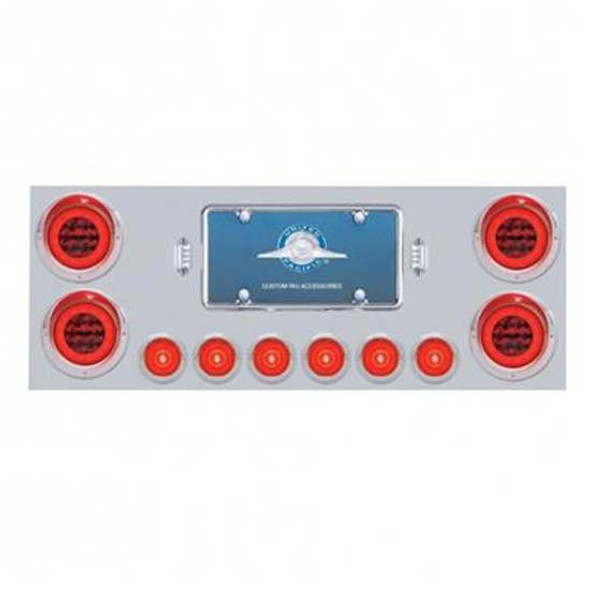 SS Rear Center Panel W/ Four 4 Inch LED Lights
