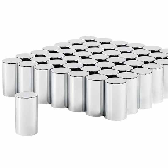 33MM X 3.5 Inch Chrome Cylinder Push-On Nut Covers