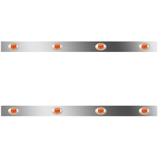3 In. Sleeper Panels W/ 6 P3 Amber/Amber LED Lights For Peterbilt W/ 36/44 In. Unibilt Sleeper No Extenders