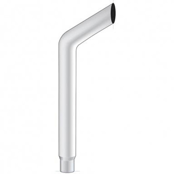 Chrome Bull Hauler Bottom Exhaust, 8 To 5 Inch OD