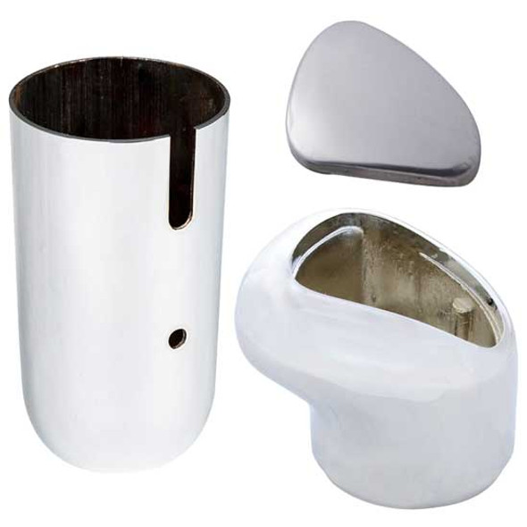 CSM Chrome Shifter Knob Kit W/ Stainless Steel Top & Chrome Lower Cover For 9/10 Speed
