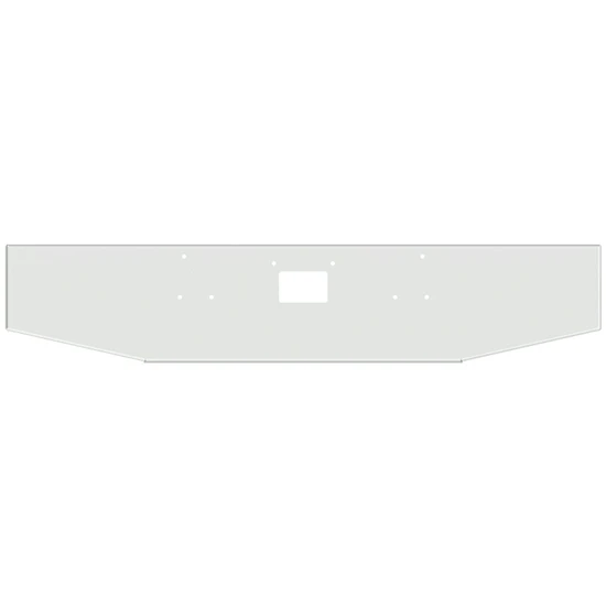 20 Inch Stainless Steel Taper Box End Bumper W/ Tow/Hitch Holes For Peterbilt 357, 378, 379