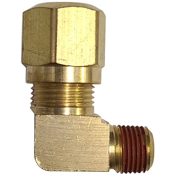 90 Degree Brass Elbow Fitting 3/8 x 1/8 Inch - 5 Pack For Nylon Tubing