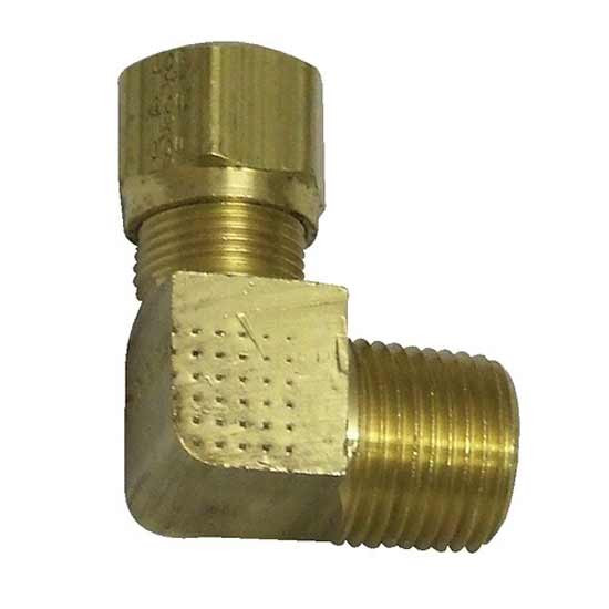 Brass 90 Degree Male Elbow, 1/2 x 1/2 Inch For Nylon Tubing & Plastic Air Line