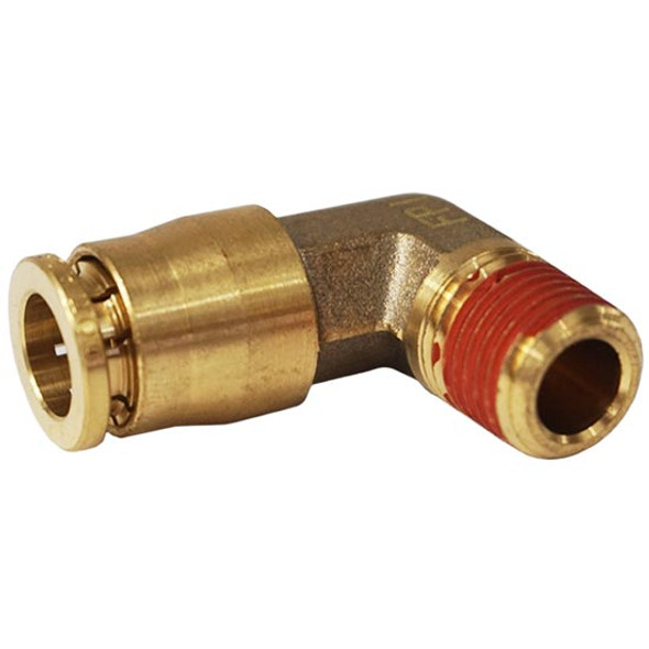 90 Degree Brass Elbow Fitting 3/8 Inch OD x 1/4 Inch