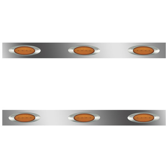 Roadworks 3 Inch Stainless Steel Sleeper Panels For Kenworth T680, T880 & W990