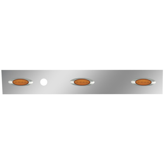 Stainless Steel Angle-Under Cab Panels W/ Light Options, Heater Plug Hole For International HX620