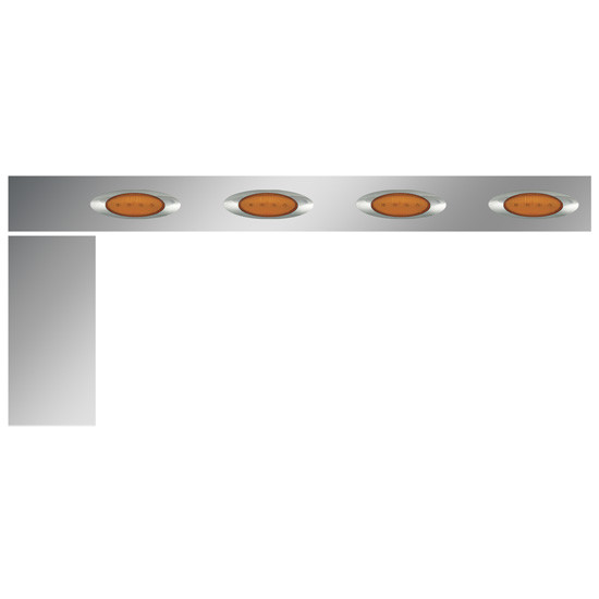 Roadworks Stainless Steel Cab/Cowl Panels W/ Light Options For International HX520