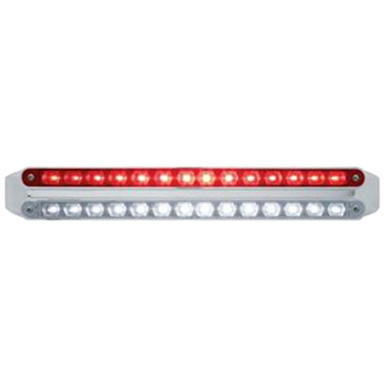 Dual 14 LED 12 Inch Light Bars, Red & White LED