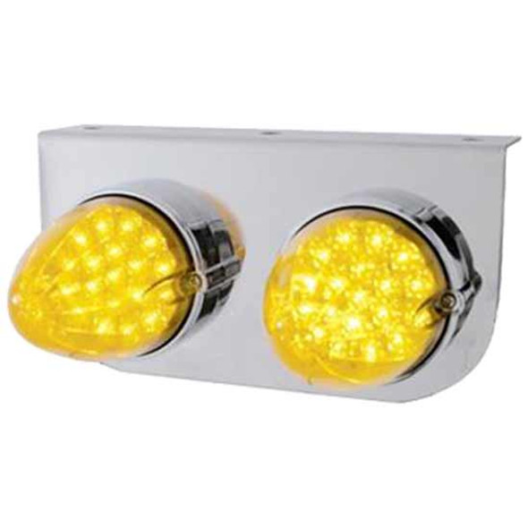 Stainless Steel Light Bracket W/ Two 19 LED Reflector Lights