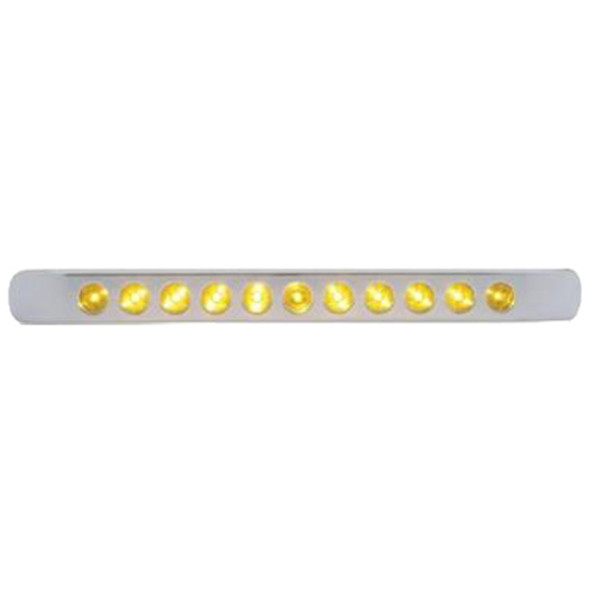 11 LED 17 Inch Parking/ Turn Signal/ Clearance Amber Light Bar & Bezel W/ Lens Color Option 11 LED 17 Inch Parking/ Turn Signal/ Clearance Amber Light Bar & Bezel W/ Lens Color Option