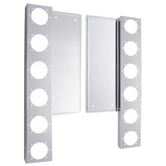 Stainless Steel Front Air Cleaner Bracket W/ Twelve Light Cutouts For Freightliner