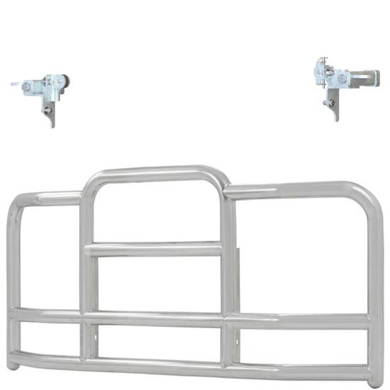 Grille Guard W/ Mag Latch Mount Kit & 25 Degree Break Back Ends For Volvo VNL Gen III