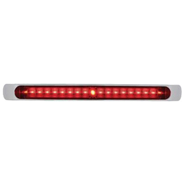19 LED 17 Inch Light Bar W/ Bezel - Red LED/ Red Lens 19 LED 17 Inch Light Bar W/ Bezel - Red LED/ Red Lens