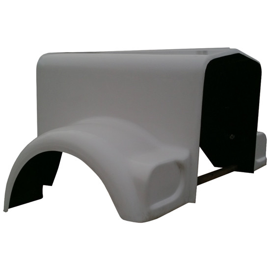 TPHD Fiberglass Hood Shell W/ 63 Inch Centerline & Fenders, Replaces K146-6234 For Kenworth W900A