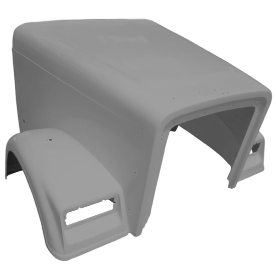 TPHD Fiberglass Hood Shell W/ 71 Inch Centerline & Fenders For Freightliner Classic XL Replaces A17-14881