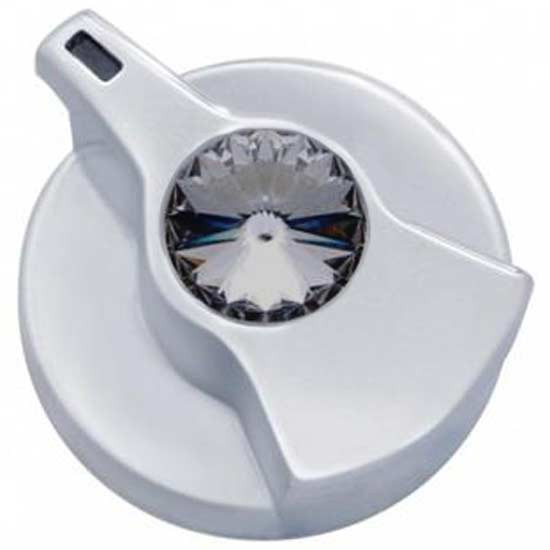 Chrome Timer Knob W/ Smoke Colored Jewel For Peterbilt