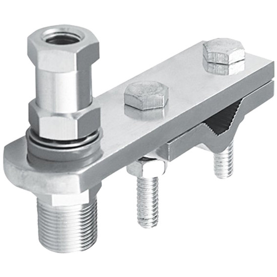 2 Way Horizontal Antenna Mirror Mount W/ Flat Surface Plates
