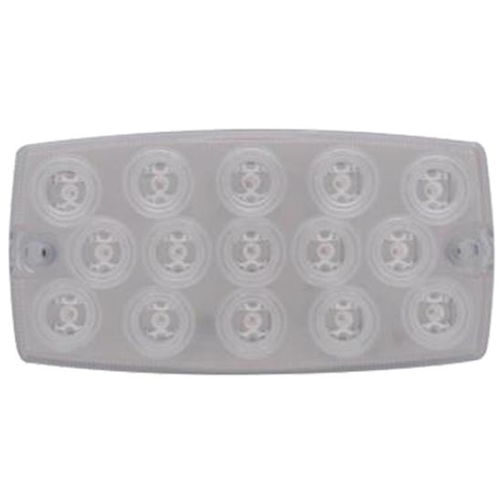 15 LED Rectangular Turn Signal P/T/C Light - Amber LED/ Clear Lens