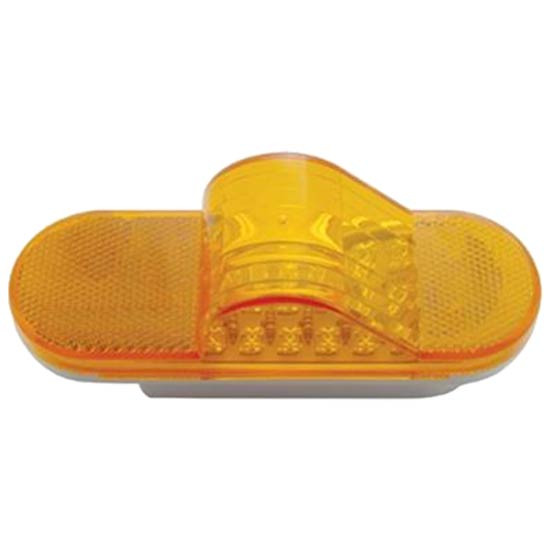 18 LED Mid Trailer Turn Signal Light Kit W/ Grommet & Plug - Amber LED/ Amber Lens