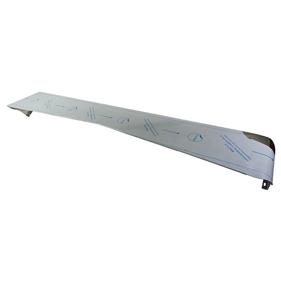 12 Gauge Customs 10 X 8 Inch Stainless Steel Reverse Bowtie Rear Window Visor For Peterbilt Day Cab