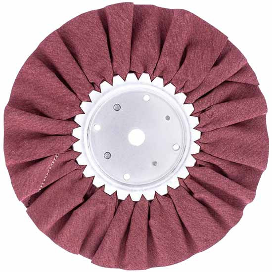 16 Ply Red Treated Airway Buff For 5/8 And 1/2 Inch Arbor