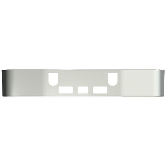 Mack CH SBA Bumper 1994-2004 Chrome 14 Inch W/ 2 Fog Light, 2 Center Step & 1 Tow/Hitch Holes