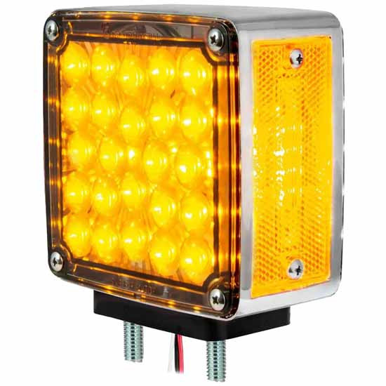 24 LED Square Pearl Style Double Face Light W/ 4 LED Side Marker