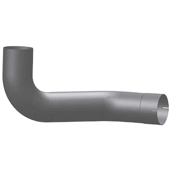 BESTfit 5 OD / ID X 7 Inch Chrome Double Bend Muffler Inlet Pipe, Passenger Side For Kenworth
