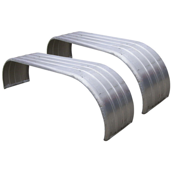 Merritt Aluminum Ribbed Full Fenders - 24 X 25 X 105 Inch Merritt Aluminum Ribbed Full Fenders - 24 X 25 X 105 Inch