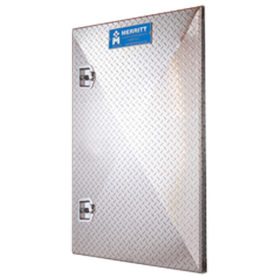 Aluminum Center Door, W/ 2 T-Handle Cutouts For Merritt Cab Rack