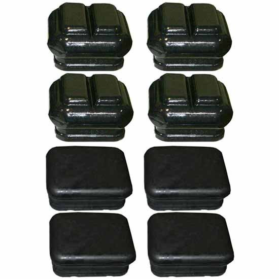 Insulator Rubber Kit Includes 4-ABP4 & 4-ABP2UB - Black For Mack