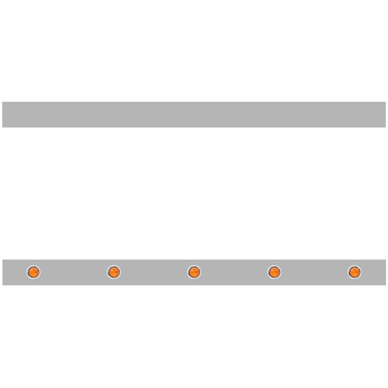 6.5 Inch Paintable Sleeper Panels W/ 10 - 3/4 Inch Round Amber/Amber Downglow LEDs For Peterbilt 378, 379, 388, 389