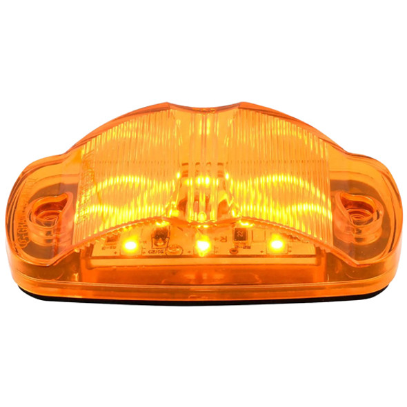 10 Diode Amber LED Rectangular Marker Light, 3-15/16 X 2 Inch W/ Wide Angle