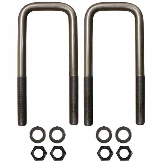 Square U Bolt Kit 1-1/8-12 X 5-1/8 X 14-1/8 Inch Grade 8