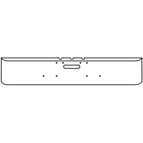 Chrome 16 Inch Rolled End Texas Bumper For Freightliner FL-120, FL-132, FLC120 SFA, FLT Cabover