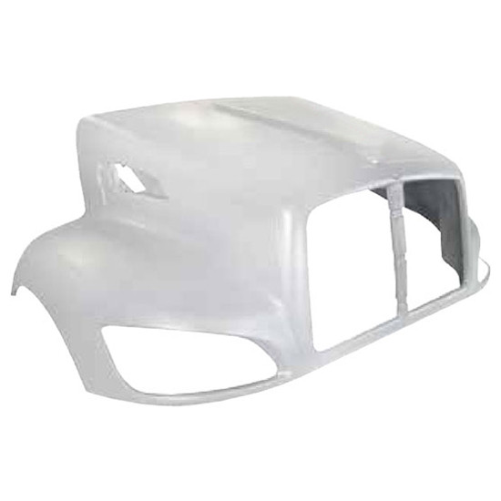 TPHD Fiberglass Hood Shell W/ 46 Inch Centerline & Fenders For Kenworth T270, T370 Replaces L29-1100-101, L29-1100-301