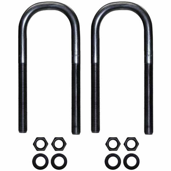 U Bolt Kit 7/8 X 4 X 11-1/8 Inch Grade 8 - Specialty Bend For Freightliner FLC112