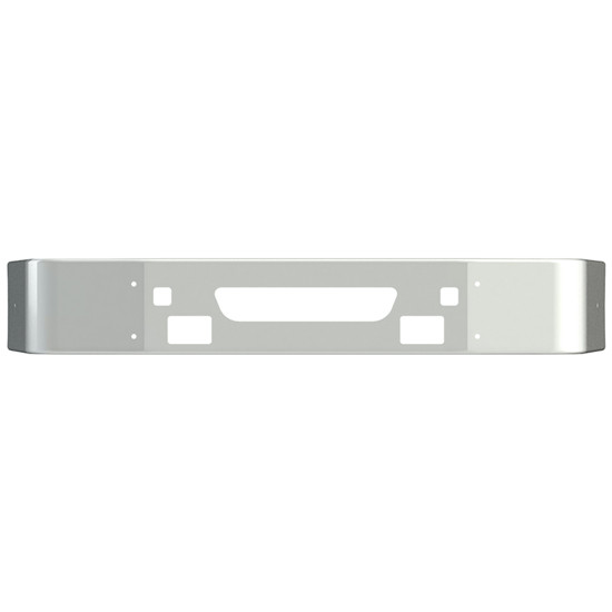 VC 18 Inch SBA Bumper W/ Wrap Around Ends, Mounting, Tow/Hitch & Vent Holes W/ Optional Fog Light Holes For Volvo VNL Gen II SBA