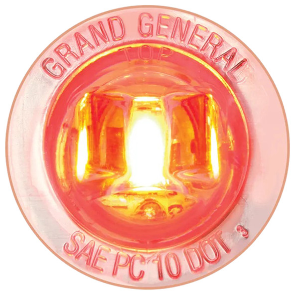 1 Inch Mini Push/Screw-in Wide Angle Marker Light - Red LED / Clear Lens 1 Inch Mini Push/Screw-in Wide Angle Marker Light - Red LED / Clear Lens