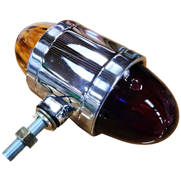 Watermelon Glass Lens Double Face Chrome Die Cast Pedestal Light