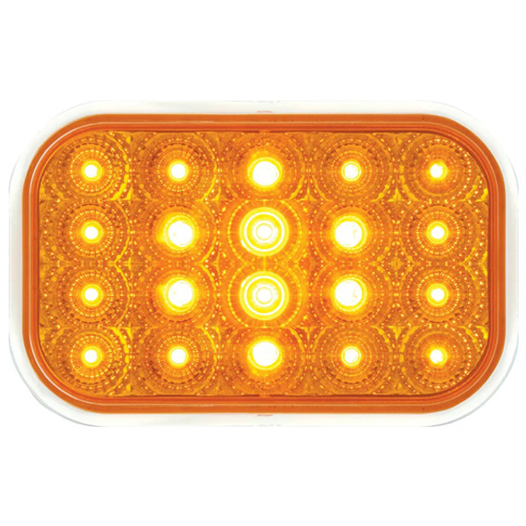 Amber Rectangle Low Profile Spyder 20 LED Park Turn Clearance Light Amber Rectangle Low Profile Spyder 20 LED Park Turn Clearance Light