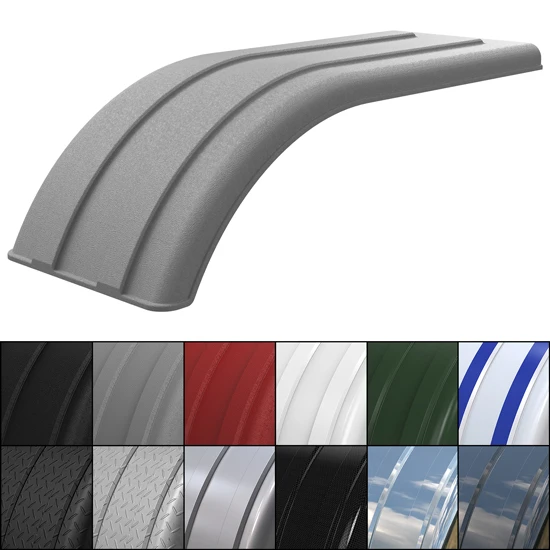 Minimizer Poly Brute 98 Inch Tandem Axle Fender 19.5In Width, 12In Drop For 52 And 54 Inch Axle Spread