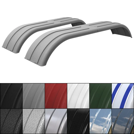 Minimizer Poly 94 Inch Tandem Axle Fender 19.5In Width, 12In Drop For Wide Base / Super Single Tires