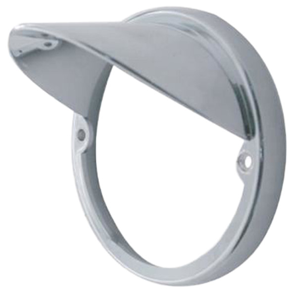 Flush Mount Base W Chrome Visor For Watermelon Style Lights Flush Mount Base W Chrome Visor For Watermelon Style Lights