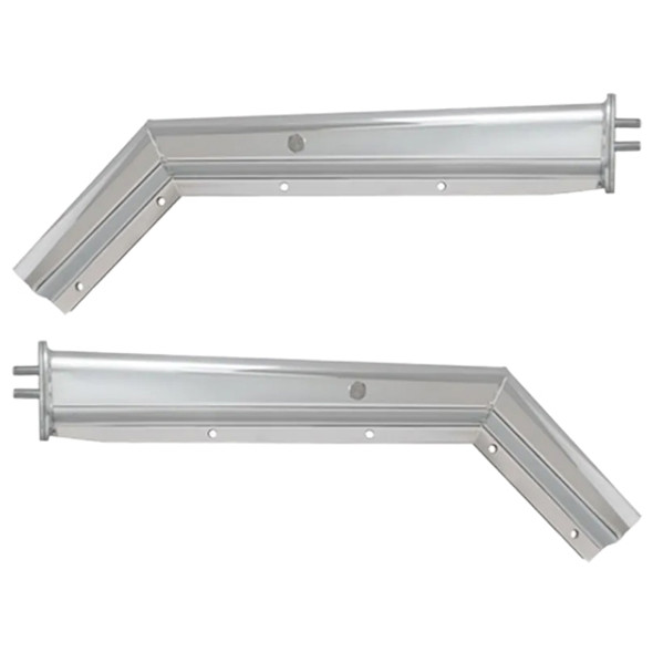 27 Inch Chrome Spring Loaded Angled Mud Flap Hangers - 1 1/8 Inch Spacing 27 Inch Chrome Spring Loaded Angled Mud Flap Hangers - 1 1/8 Inch Spacing