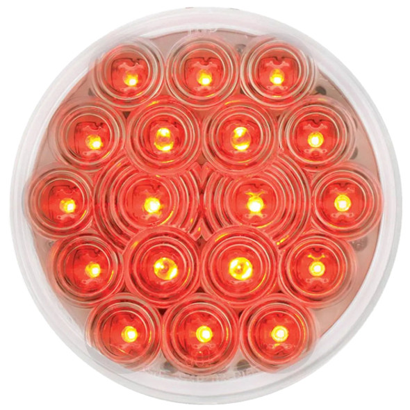 4 Inch Fleet Stop Turn Tail Light With 3-Pin Female Connection - Red LED / Clear Lens 4 Inch Fleet Stop Turn Tail Light With 3-Pin Female Connection - Red LED / Clear Lens