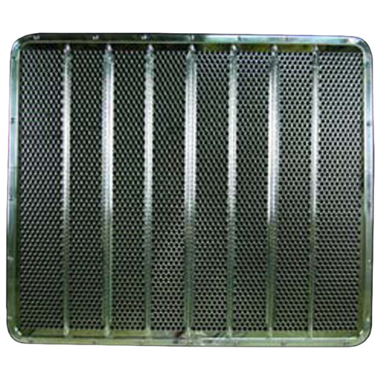 Polished Aluminum Punched Hole Grille With Bars For Peterbilt 359, 379