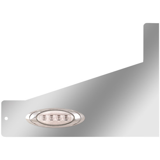 CLR SS 3 Inch Sleeper Extensions W/ 2 P1 Amber/Clear LED Lights For Peterbilt W/ 70/78 Inch Unibilt Sleepers W/ Extenders